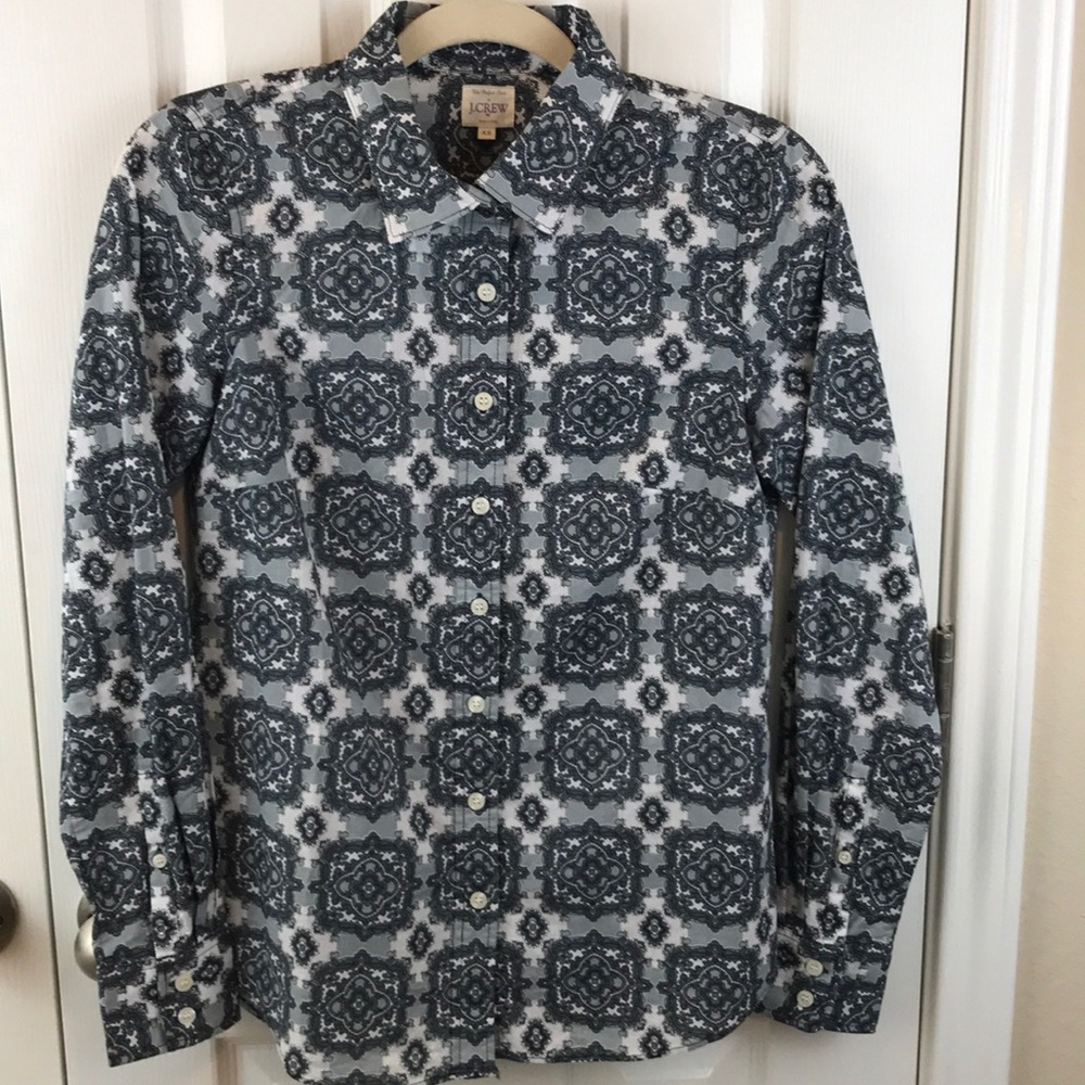 J Crew Factory Button Down Up Shirt Size XS